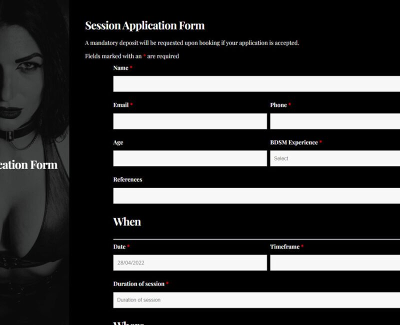 Mistress Damazonia Web Site